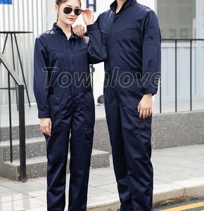 Men Women's Coverall Overall Workwear Cotton Work Pant Jumpsuit Labor Uniforms - Picture 1 of 24