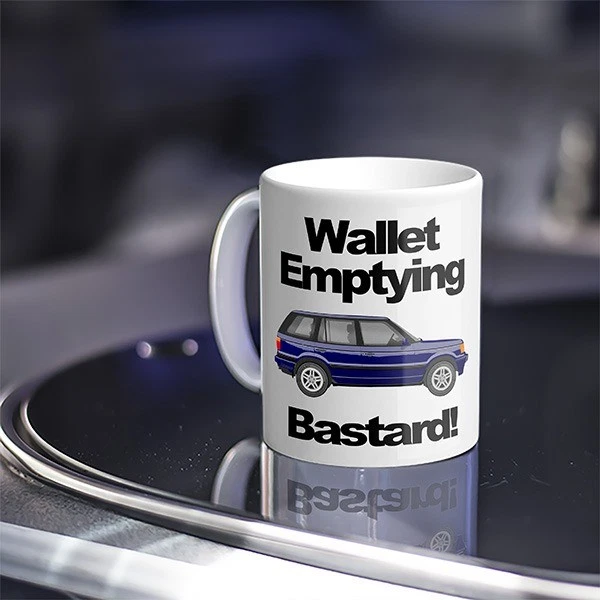 MUGFALIA Large B'stard! Mug Range - P38 4x4 Choice of colours Gift Cup rover off road ...