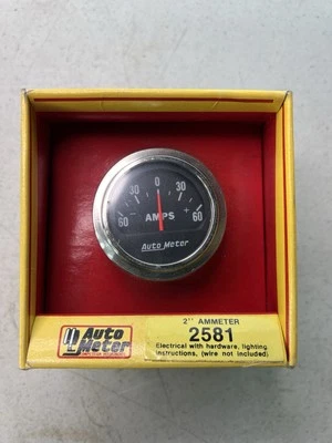 2 1/16” Dia, 12v  AutoMeter Electrical Ammeter Gauge, 0-60 Amps, — 第 1/4 张图片