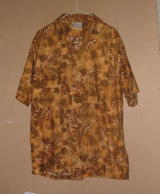 VINTAGE 1950's ALL COTTON NECKLOOP ALOHA SHIRT-M/L !! - Image 1 of 3