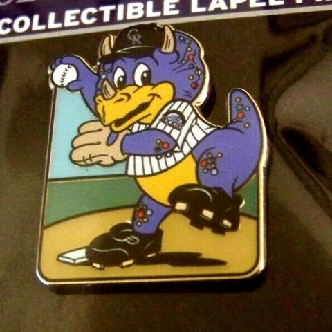 Colorado Rockies Dinger pitching pin mascot MLB c40158 Cover