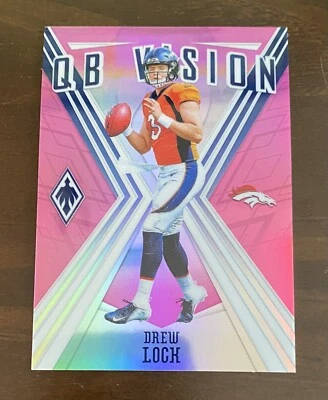 DREW LOCK 2019 Panini Phoenix QB Vision Pink #4 RC Denver Broncos 154/199 - Image 1 of 3
