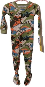 NWT Carters Dinosaur Boys ~ Size 18M ~  One Piece Fleece Footed Pajamas - Picture 1 of 4
