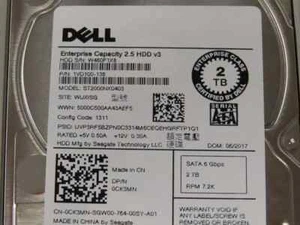 Disque DELL  2TB  SATA 7.2k 6Gb SFF 2,5"  pour DELL Poweredge G13/G14 With caddy - Picture 1 of 3