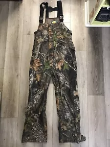 Cabelas Dry Plus Camo Overall Bibs Mens Medium Mossy Oak - Picture 1 of 9