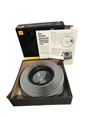 Kodak Carousel Transvue 140 Projector Slide Tray w/ Box Vintage Original - Image 1 of 4