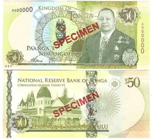 Tonga - 50 Pa'anga 2015 UNC P. 48s Specimen Lemberg-Zp - Picture 1 of 1