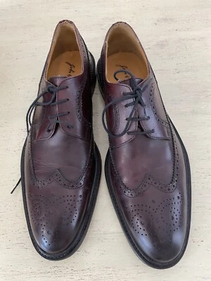 John W. Nordstrom Hecho en Italia Cuero Punta de Ala Brogues en Cordobés Talla 11 Foto 1 de 4