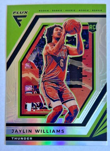 2022-23 Panini Flux Jaylin Williams Silver Prizm Rookie RC Card Thunder #215