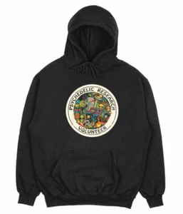Psychedelic Research Volunteer Hoodie Trippy Mushroom Hooded Sweatshirt - Picture 1 of 2