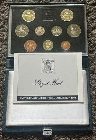 United Kingdom Royal Mint 1989 Proof Coin Collection - In original Packaging Cover