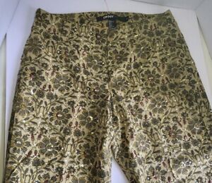 DKNY Womens Sequined Floral Pants