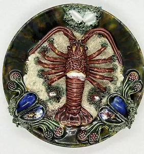 Frankreich Französisch Palissy Stil Majolika Hummer Deko Teller Meer Portugal EUC - Bild 1 von 9