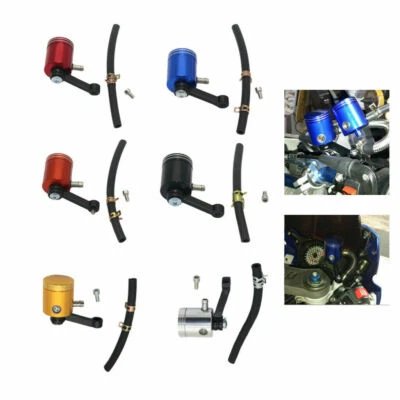 Depósito de líquido de frenos delantero CNC universal para motocicleta tanque de embrague taza de líquido de aceite Foto 1 de 4