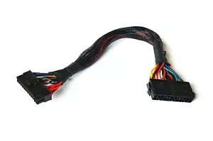 Motherboard ATX 24 pin Extension Cable 24 pin to 20+4 pin 13.5" 18 AWG Sleeved - Picture 1 of 3