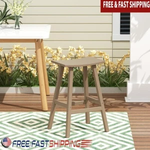 29 Inch Adirondack Plastic Outdoor Bar Stools Weather Resistant Patio Furniture - Picture 1 of 6
