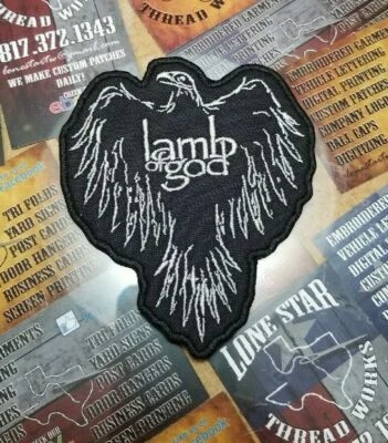 EMBROIDERED LAMB OF GOD ROCK BAND PATCH (Please Read Ad)