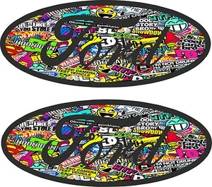 2x ford badge With Colour JDM Drift Style Sticker Bomb Motiif car sticker - Picture 1 of 2