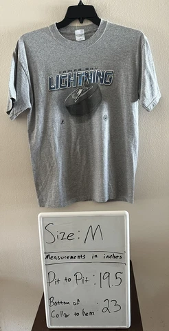 NHL Tampa Bay Lightning Shirt Men's Medium Gray Short Sleeve Hockey Cover