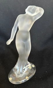 Vintage Lalique Frosted Glass Nude Woman Figurine "Danseuse Bras Baisse" - Picture 1 of 6