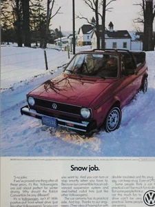 1983 Volkswagen Rabbit Fuel Injection Vintage Original Print Ad-8.5 x 11" - Picture 1 of 6