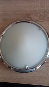 Deckenlampe Rund Milchglas Silver Leuchten 60W Je.gebr. - Bild 1 von 16