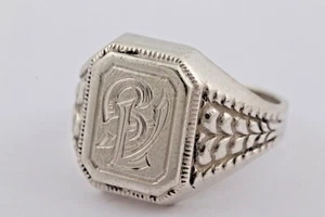 Ring Siegelring Größe 63 6,4gr. 835er Silber 1539 - Bild 1 von 5