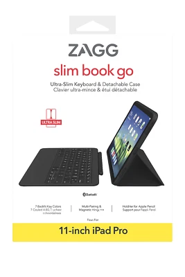 Funda con teclado Zagg para iPad 9,7 pulgadas 6.ª generación 2018 delgada inalámbrica - negra Foto 1 de 4