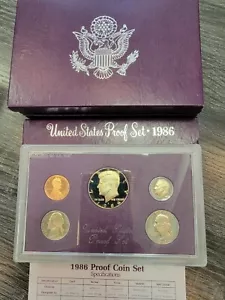 1986 United States Proof Set W/ Box & COA - Picture 1 of 2