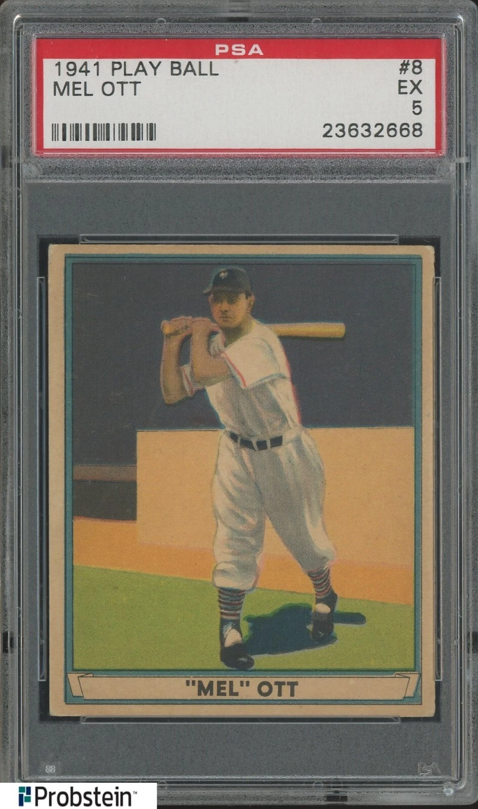 1941 Play Ball #8 Mel Ott New York Giants HOF PSA 5 EX