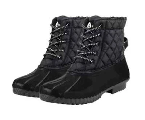 Sporto Andie Women’s Insulated Waterproof & Repellent Duck Boot, Black US Size 8 - Picture 1 of 5
