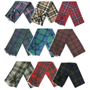 Ingles Buchan 100% Wool Tartan Mini Sash with Rosette | 44 x 5 |Made In Scotland