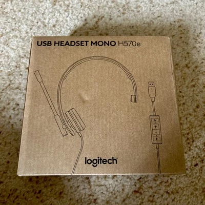 Logitech H570e Mono Black Monaural Over-the-Head Wired Headsets - Image 1 of 3