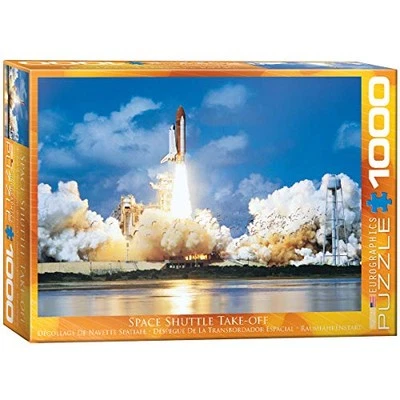 EuroGraphics Space Shuttle Take Off 1000 Piece Puzzle USA Made Eco Friendly - Image 1 of 3