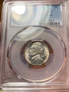 1939-S Jefferson Nickel Rückseite von 1938 PCGS MS66 - Bild 1 von 2