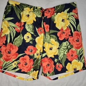 Antiguo Bañador Azul Marino Board Shorts Estampado Tropical Hawaiano Para Hombre XXL 2XL USADO EN EXCELENTE ESTADO - Imagen 1 de 7
