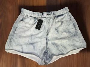 Rag & Bone Miramar Walking Shorts Printed On Denim Women’s Size Large New $150 - Picture 1 of 6