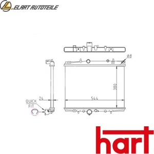 KÜHLER MOTORKÜHLUNG 620 258 FÜR PEUGEOT 406/Break 607 CITROËN C5 6FZ 1.7L 4cyl - Bild 1 von 8