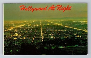 Los Angeles CA-California, Panorama Los Angeles bei Nacht, Vintage Postkarte - Bild 1 von 2