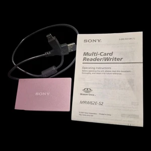 Sony Mrw62e Pink 12 in 1 Multi-Card Reader / Writer SD With USB Cable & Manual - Picture 1 of 6