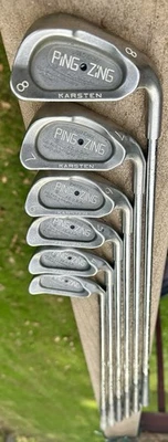 Ping Zing Black Dot Iron Set Karsten 3 4 5 6 7 8 (6 Clubs) Steel Shafts RH - Image 1 of 4