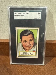 1952 Topps Look 'N See #15 Babe Ruth (SP) - SGC 60 - Picture 1 of 2