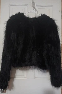 De colección. PIELES FABULOSAS - CHAQUETA DE PIEL DE MONO SINTÉTICA Donna Salyers - L/XL - Imagen 1 de 8