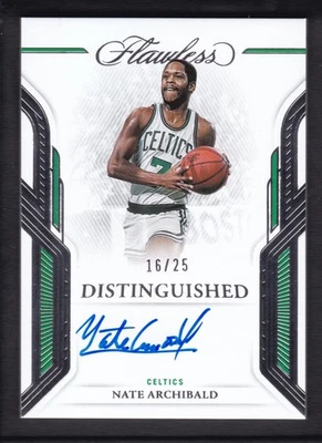 2022-23 NATE ARCHIBALD 16/25 AUTO PANINI FLAWLESS DISTINGUISHED AUTOGRAPHS - Image 1 of 2