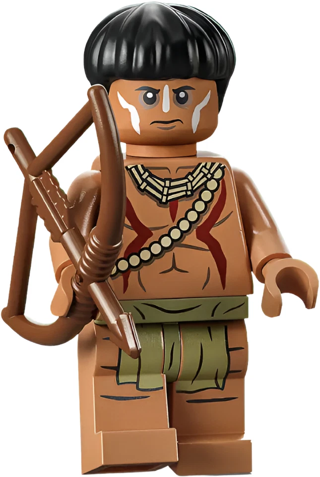 LEGO Hovitos Native Warrior Minifigure Indiana Jones 77015 NEW Retired iaj054 - Image 1 of 1