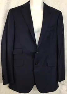 Cesare Attolini Jacket Navy Blue FineWool Two Button Size 40 R - Picture 1 of 7