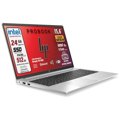 Notebook HP ProBook 450 G9 Intel 7305 5 Core SSD 512GB RAM 24GB 15,6" FHD Retro - Immagine 1 di 4