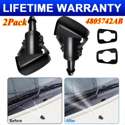 2 piezas 4805742AB parabrisas lavadora boquilla de agua pulverizador para Dodge Ram 1500 2009-2015 Foto 1 de 4