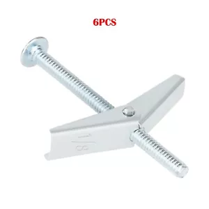 Confezione 6 Bulloni a Levetta 1/8" per Cartongesso Kit Ancoraggi e Viti Resistenti - Foto 1 di 7