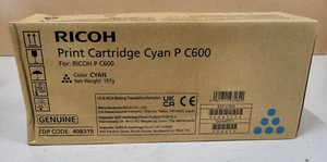 Toner Ricoh P C600 cyan 408315 neuf emballage d'origine produit A facture TVA - Photo 1/5